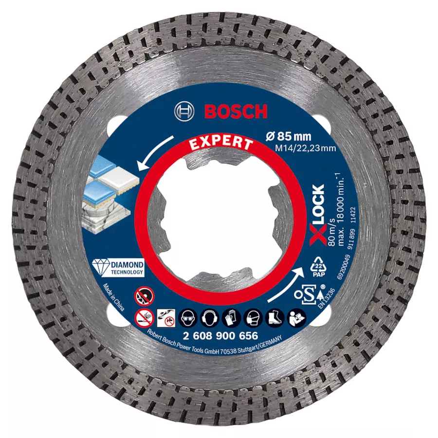 Disque à tronçonner XLock 85mm Expert HardCeramic Bosch